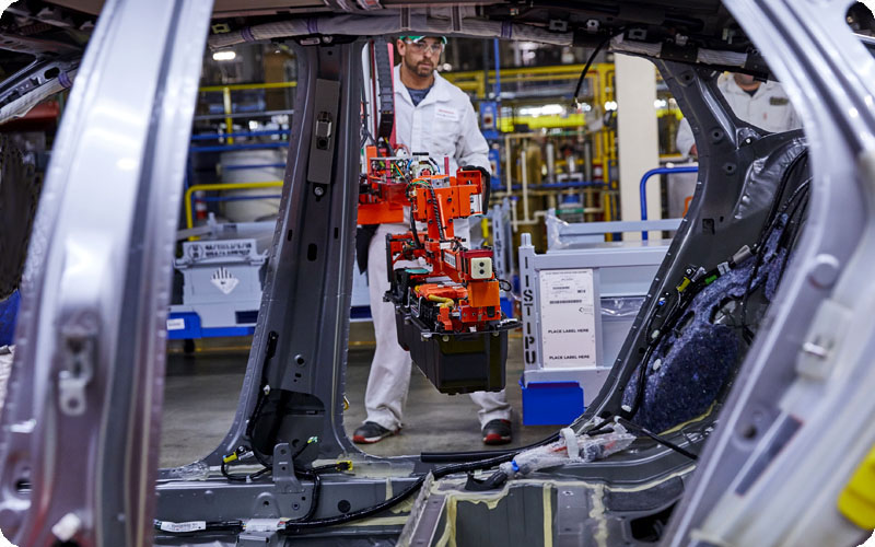 Photo of Insight battery installation in factory